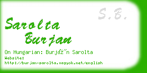 sarolta burjan business card